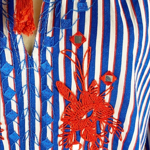 Sold Anthro Ranna Gill Swenson Embroidered Peasan - Picture 3 of 8